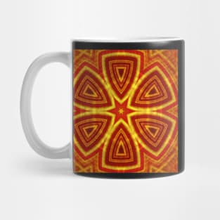 red and gold kaleidoscope Mug